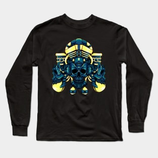 Mechanical Skull Long Sleeve T-Shirt